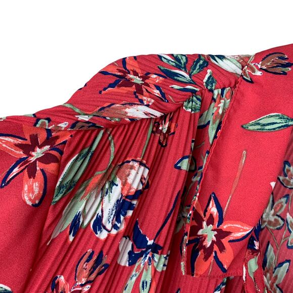 Only Necessities Blouse Top Short Sleeve Pink Floral Women’s 34/36 4X - Picture 4 of 10